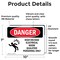 Signmission High Voltage Electrical Room Danger Sign, Vinyl Decal, 10in W x 7in L, 2PK OS-2PACK-DS-D-710-L-2201 - alternate 5
